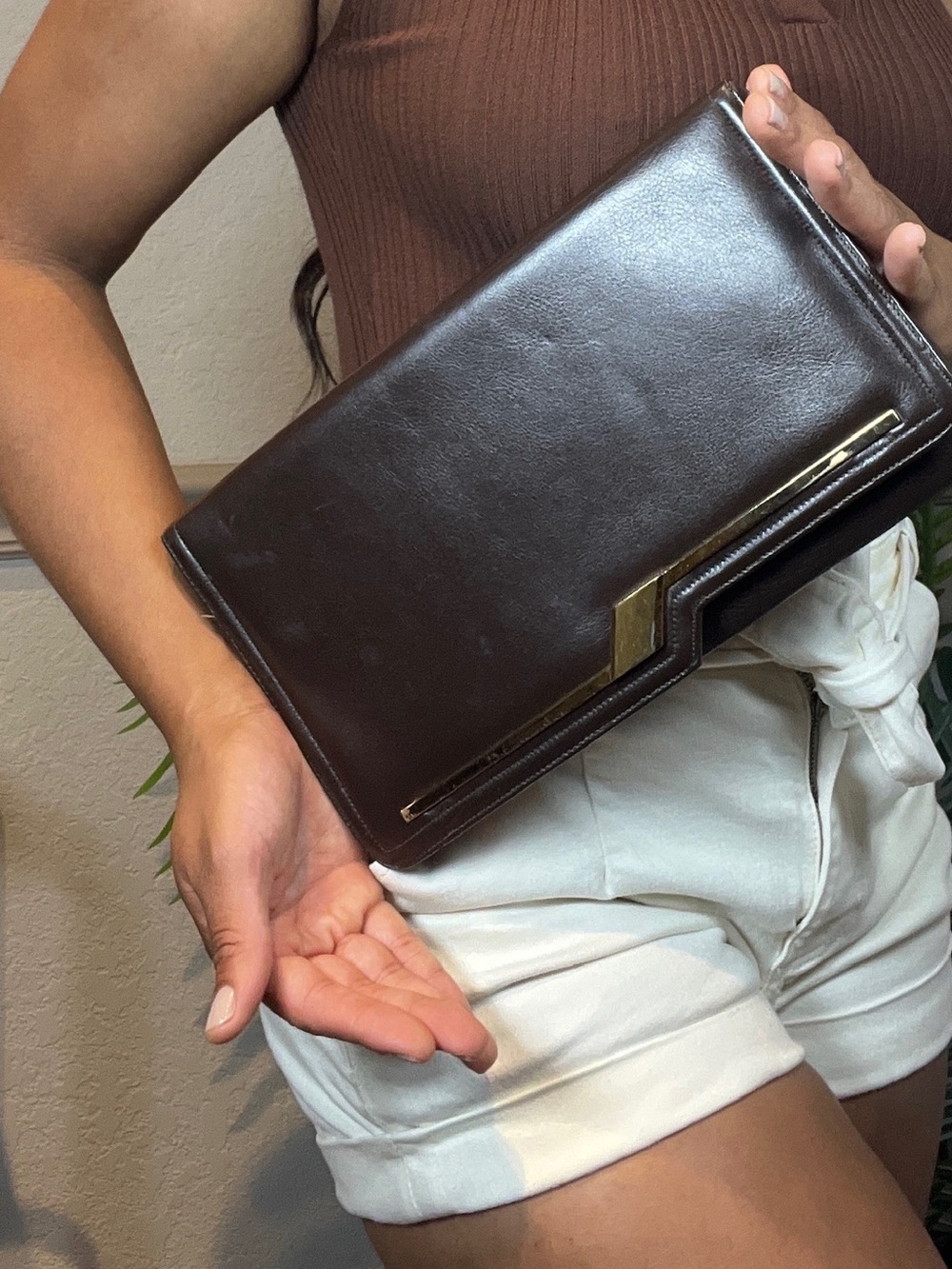 Vintage Leather Clutch